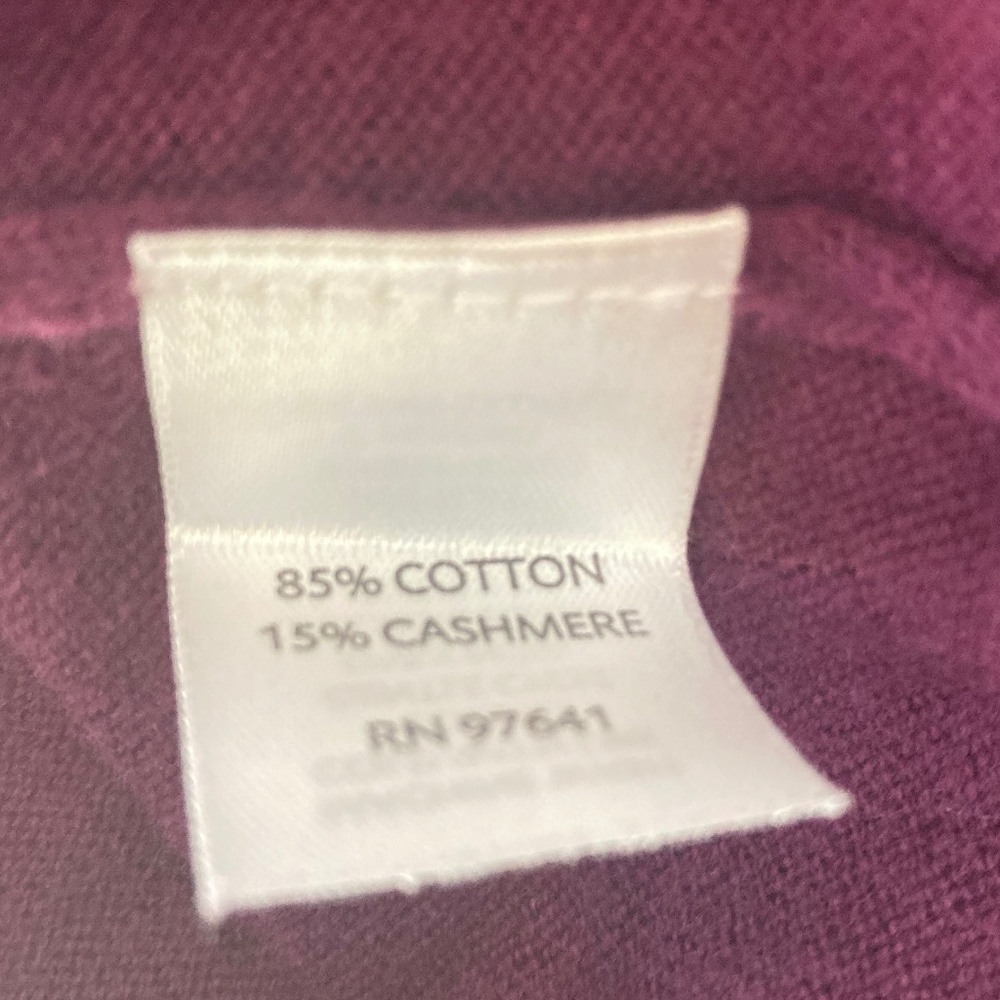 J.Jill Sweater Pullover V Neck Women's Medium Cotton Cashmere - Picture 8 of 9